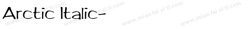 Arctic Italic字体转换